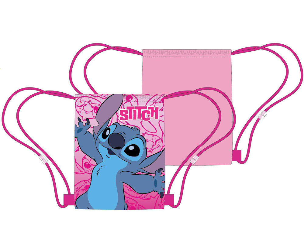 Disney Lilo und Stitch Pink Planet Sporttasche, Turnbeutel 40 cm
