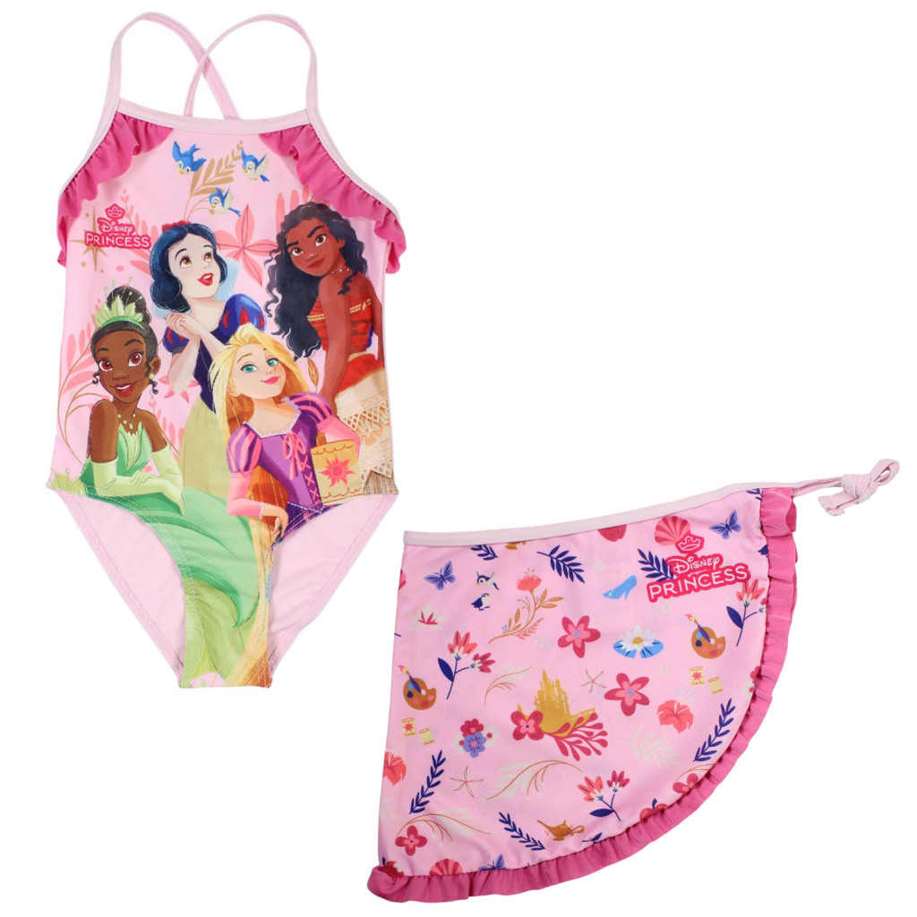 Disney Prinzessin Regal Kinder Badeanzug und Sarong Set 3-8 Jahre Disney Prinzessin Regal Kinder Badeanzug und Sarong Set 3-8 Jahre