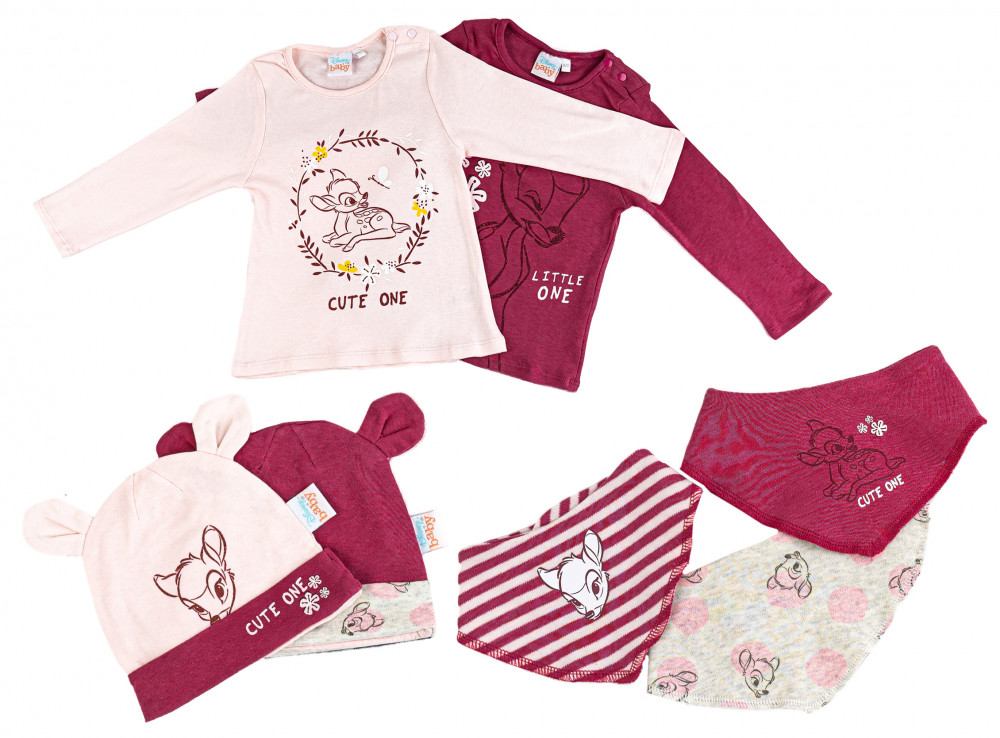 Disney Bambi Baby-T-Shirt + Hut und Lätzchen 7-teiliges Set 86/92 cm