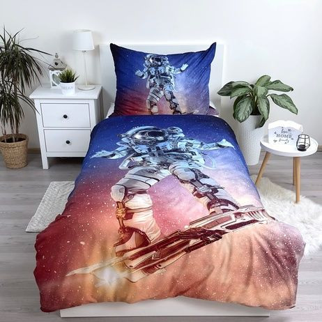 Astronaut Surf Bettwäsche 140×200cm, 70x90 cm Mikrofaser