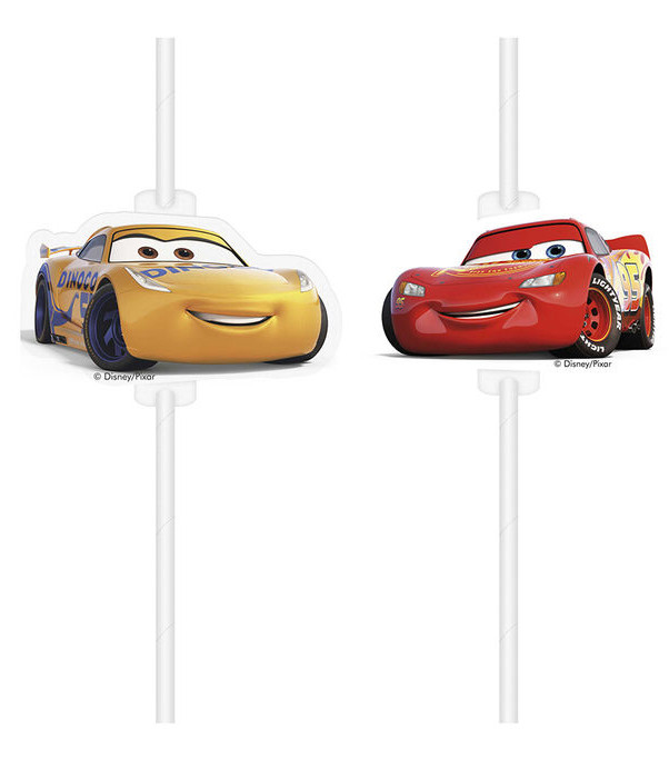 Disney Cars Arena Race Papierstrohhalm, 4er-Set