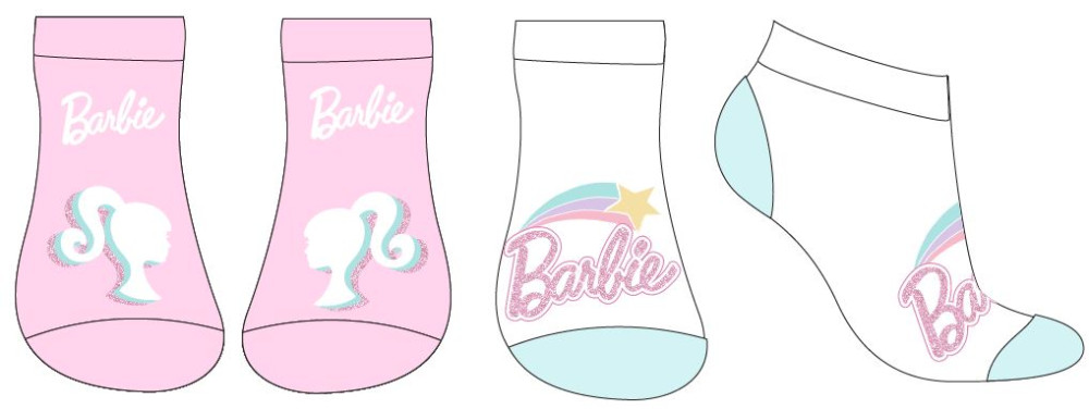 Barbie Kinder-Sneaker-Socken 23-34