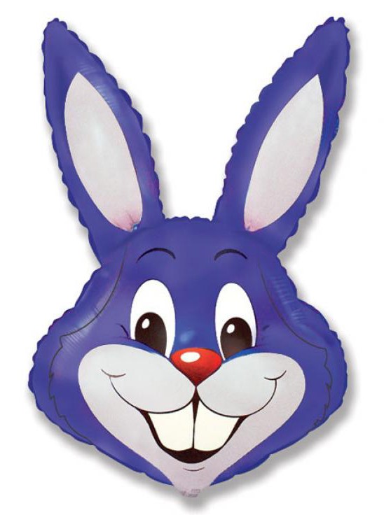 Hase Violet Lila-Kopf-Folienballon 61 cm (WP)