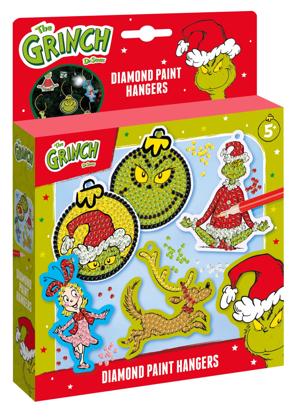 Der Grinch Dr Seuss Diamantmalset mit Aufhänger