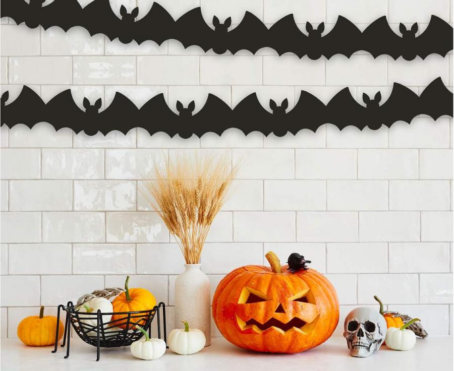 Halloween Bat Black Papier Girlande 300 cm