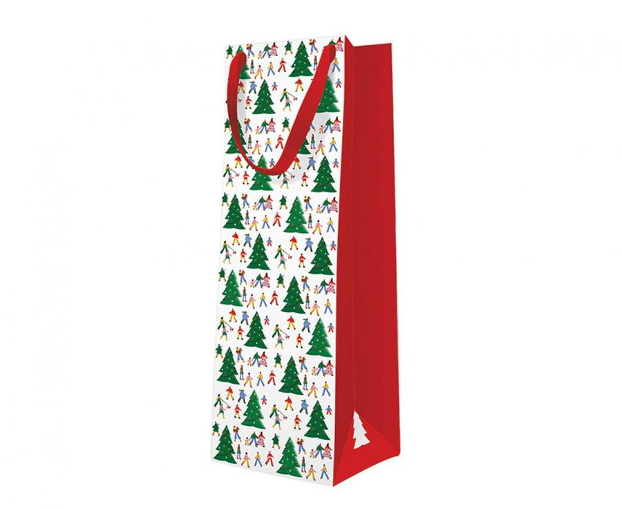 Weihnachten Hustle i Flaschentasche 12x37x10 cm