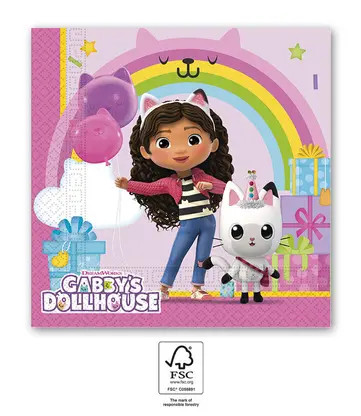 Gabby's Dollhouse Friends 20 Stk Serviette 33x33 cm FSC
