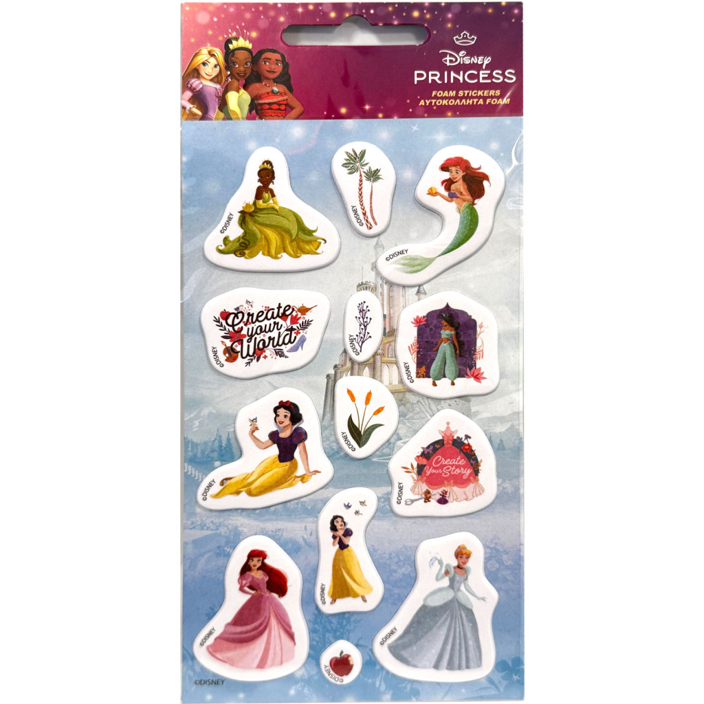 Disney Prinzessin Create Your Story Disney Prinzessin Puffer Schaumstoff Sticker Set