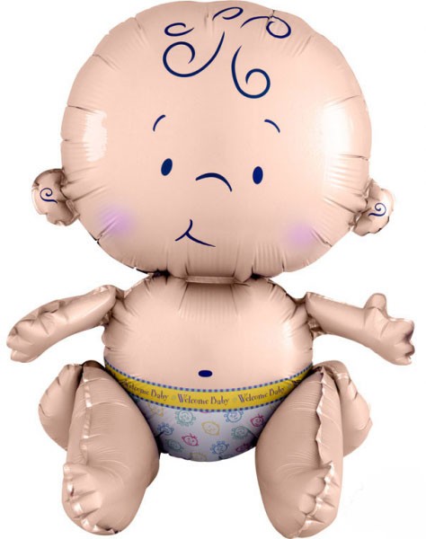 Baby sitzender Folienballon 38 cm