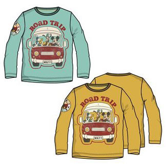Disney Mickey  Road Trip Kinder Langarmshirt, Oberteil 3-8 Jahre