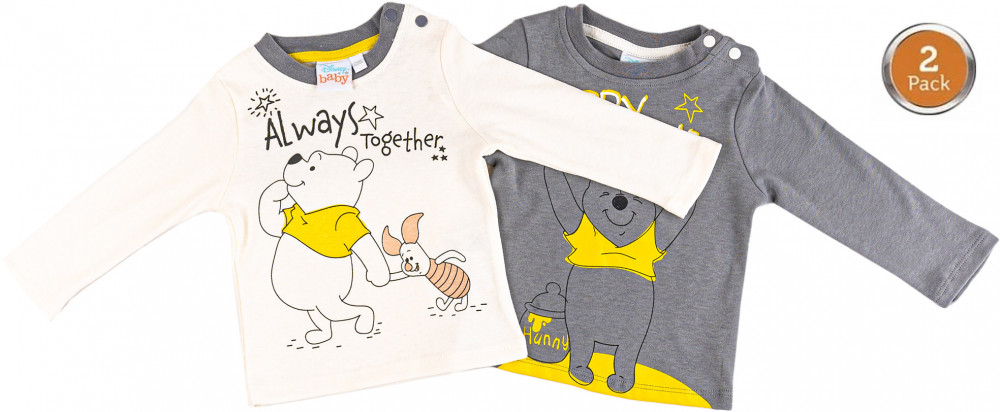 Disney Winnie Puuh Baby-Shirt, Oberteil Set 2-tlg., 62-92 cm