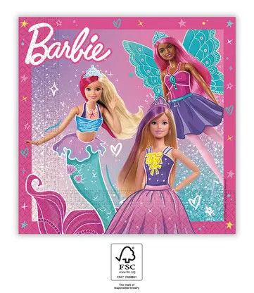 Barbie Fantasy Serviette 20 Stk. 33x33 cm FSC