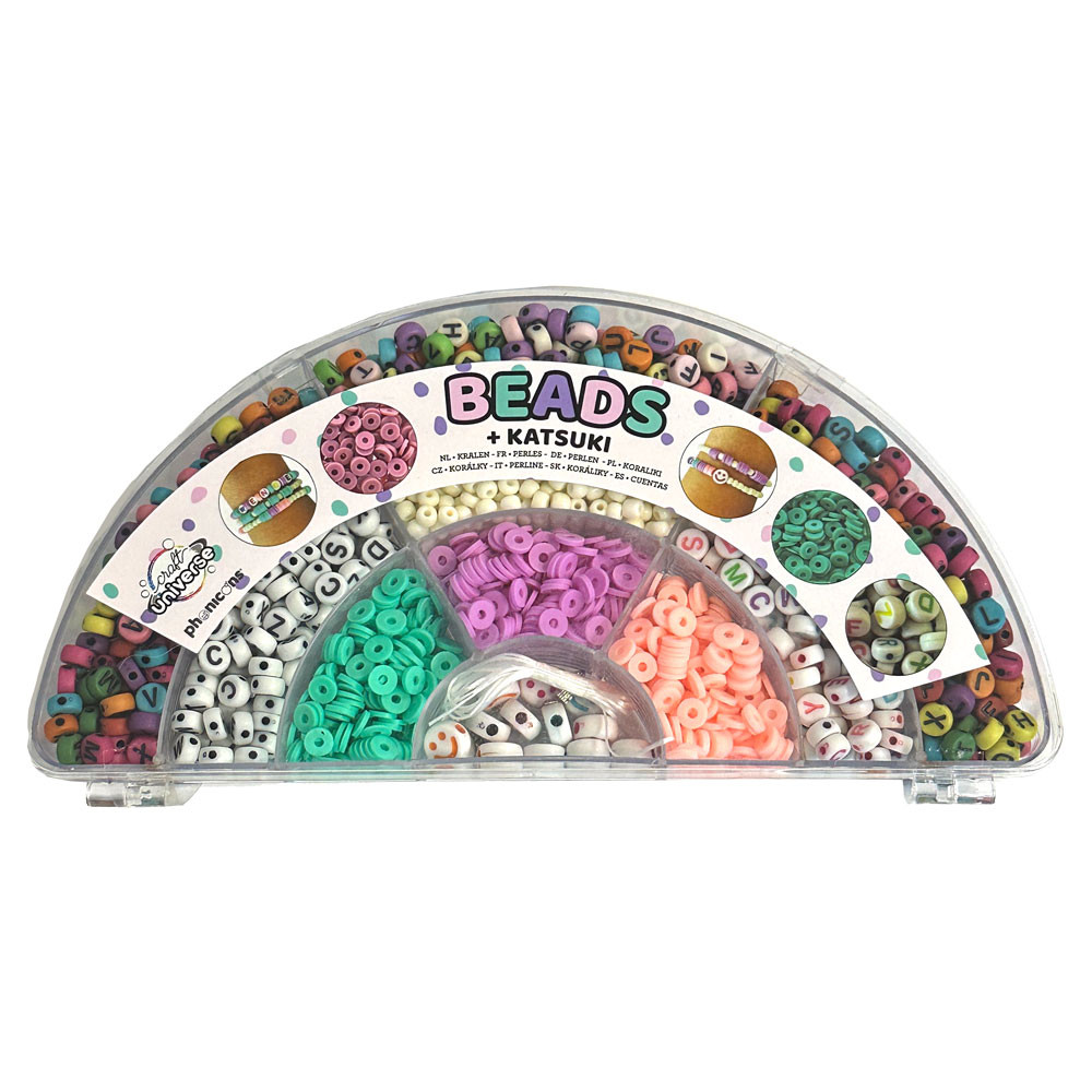 Farbe ABC Perlen Schnurset XXL