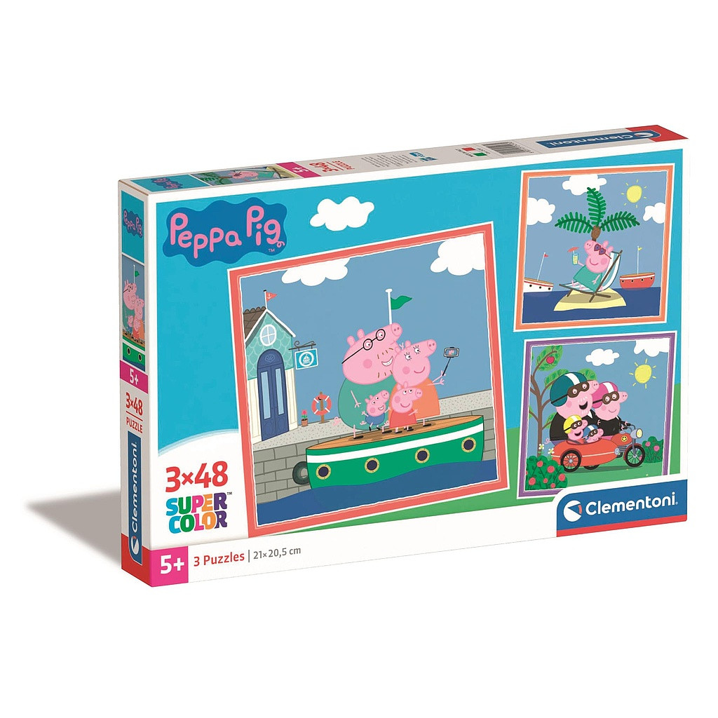 Peppa Wutz Relaxing 3x48 Stk. Puzzle Clementoni