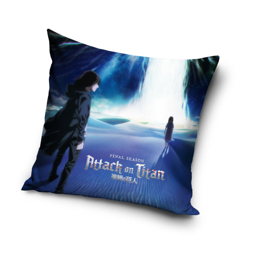 Attack on Titan Waterfall Samt-Kissenbezug 40x40 cm
