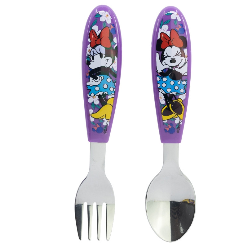Disney Minnie  Sunshine ergonomisches Besteckset aus Metall - 2-teilig