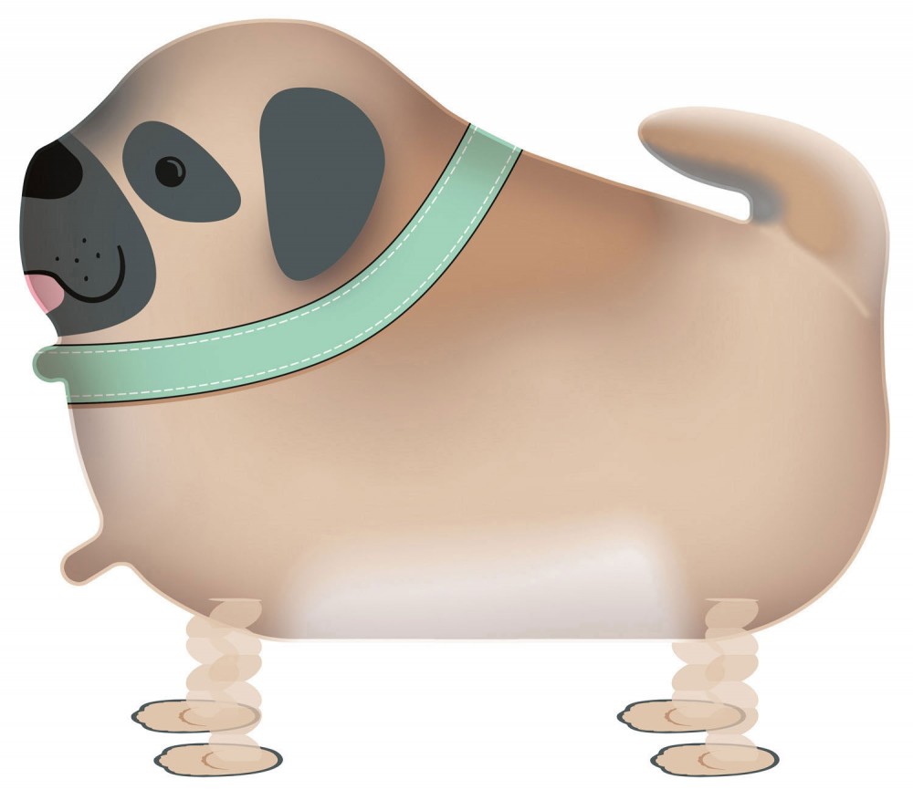 Hund gehender Folienballon 60 cm