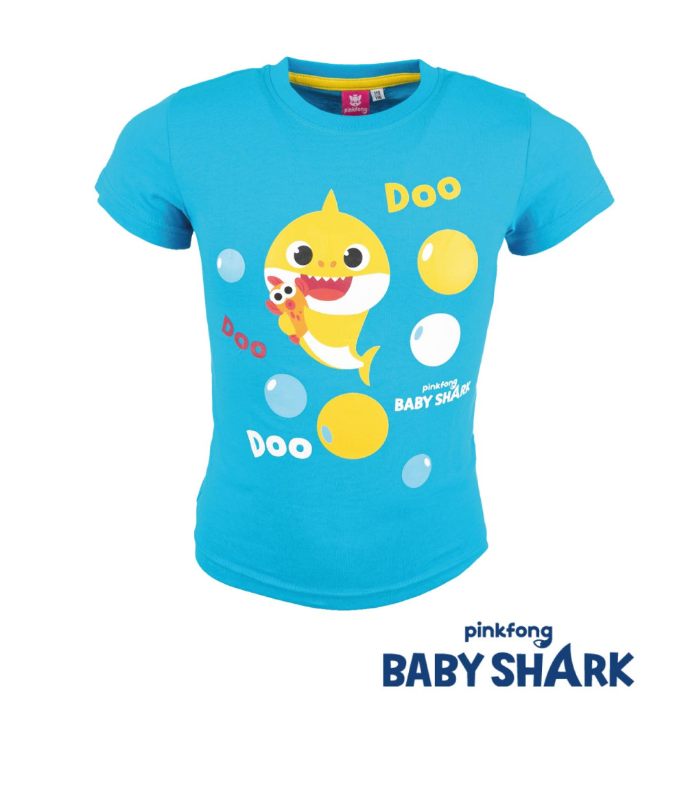 Baby Shark Doo Kinder Kurzarmshirt, Oberteil 92-116 cm