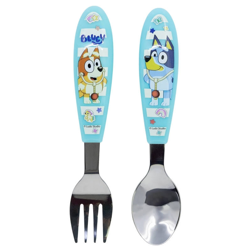 Bluey Yummy Metall ergonomisches Besteckset - 2-teilig