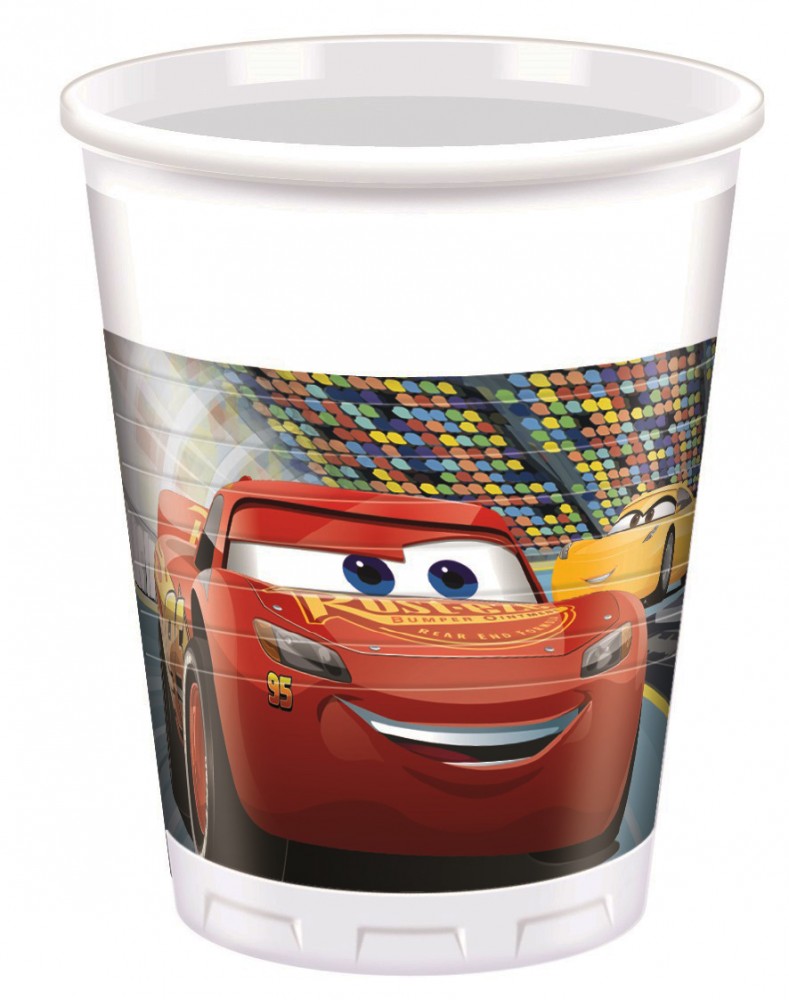 Disney Cars Arena Race Kunststoffbecher 8er Set, 200 ml