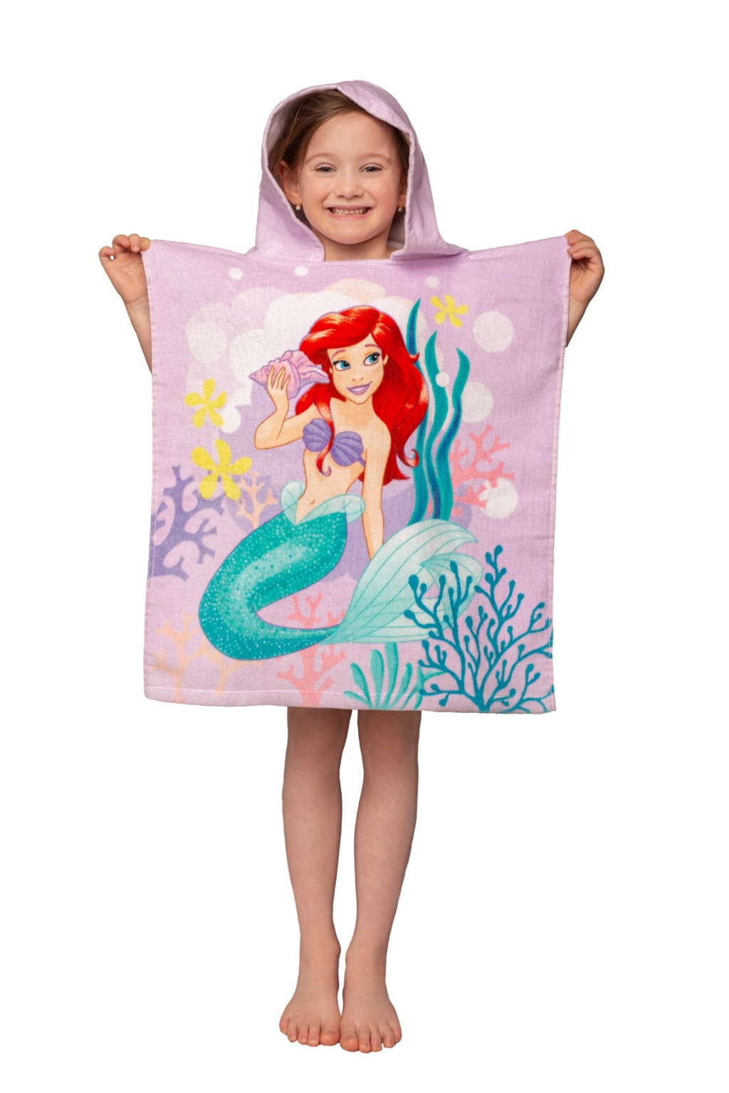 Disney Prinzessin Ariel Pink Handtuch Poncho 50x115 cm