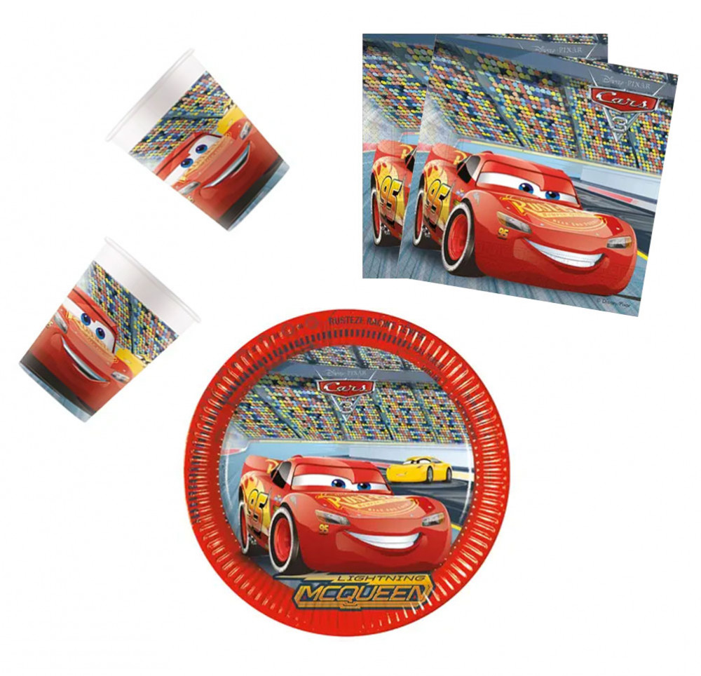 Disney Cars Arena Race Party-Set mit 36 Stück und 23 cm Teller
