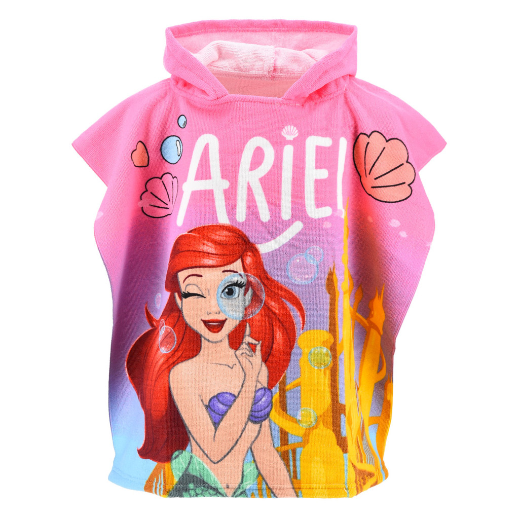 Disney Prinzessin Ariel Strandtuch Poncho 55x110 cm (Schnelltrocknend)