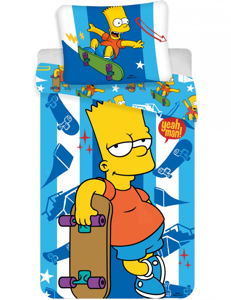 Die Simpsons Bettwäsche 140×200cm, 70×90 cm