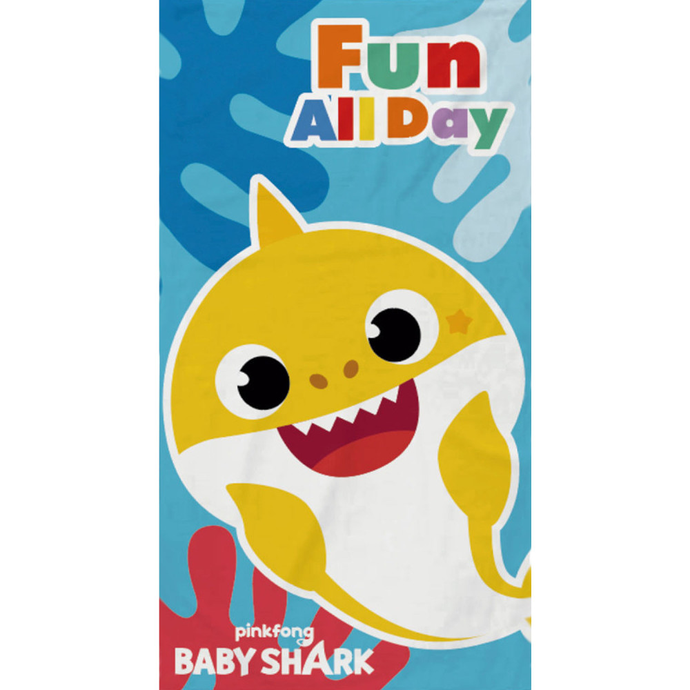 Baby Shark Fun Day Badetuch, Strandtuch 70x140cm (Schnell Trocknend)