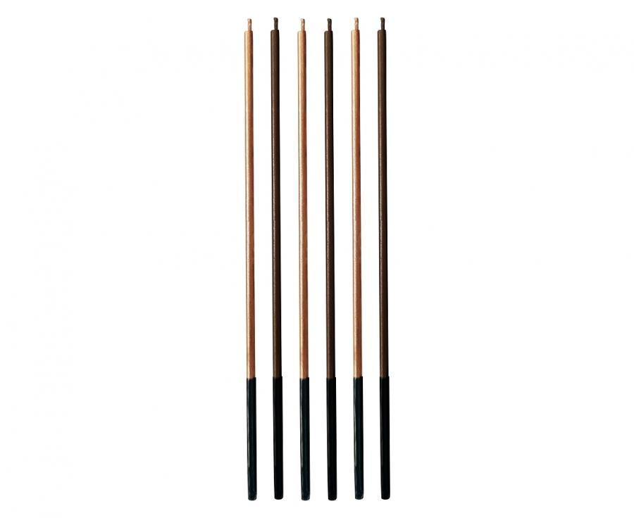 Farbe Metallic Mocca, Braune Tortekerze, Kerzenset 6 Stk