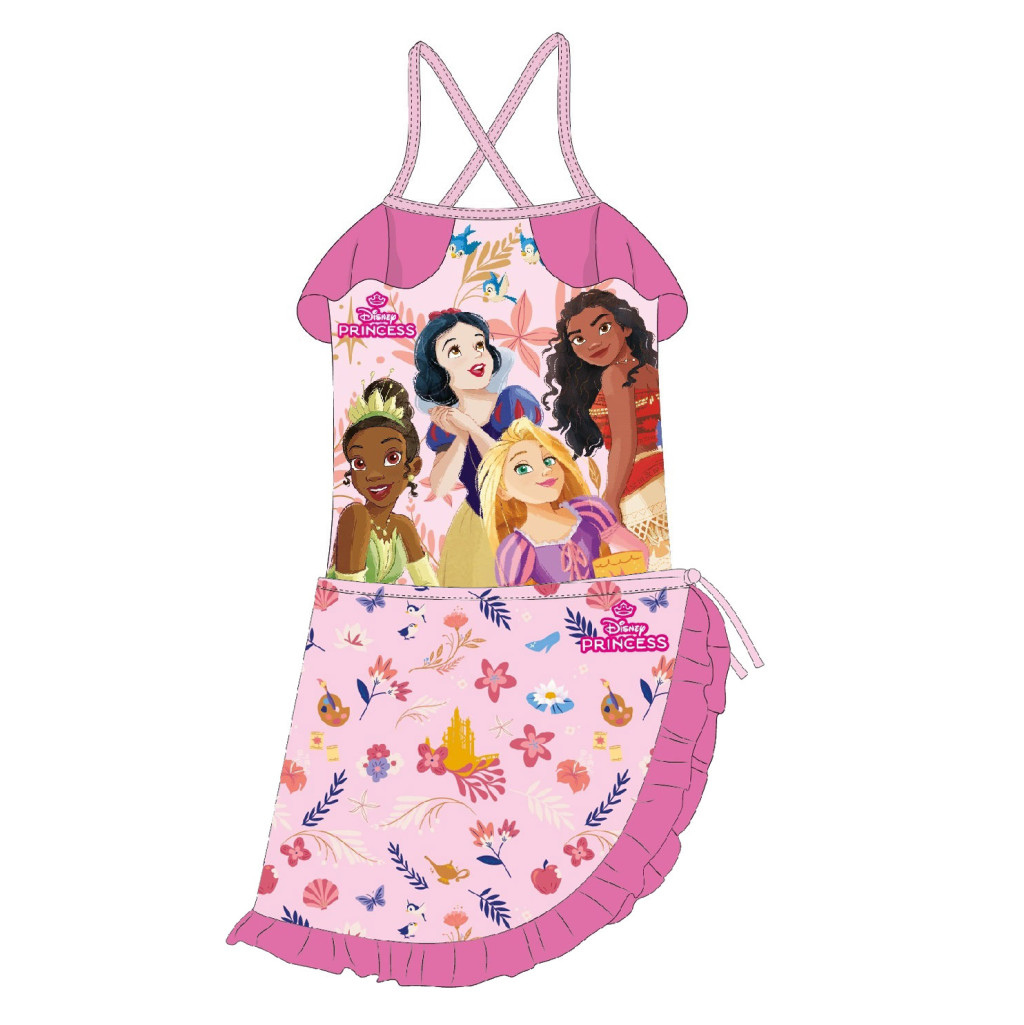 Disney Prinzessin Regal Kinder Badeanzug und Sarong Set 3-8 Jahre Disney Prinzessin Regal Kinder Badeanzug und Sarong Set 3-8 Jahre