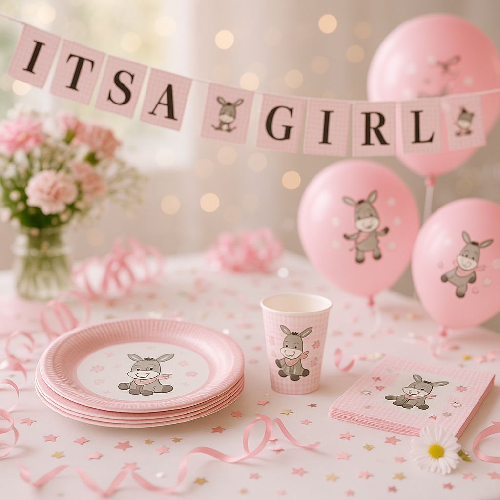 Babyparty Set "Mädchen" Baby Shower Dekoset Girl