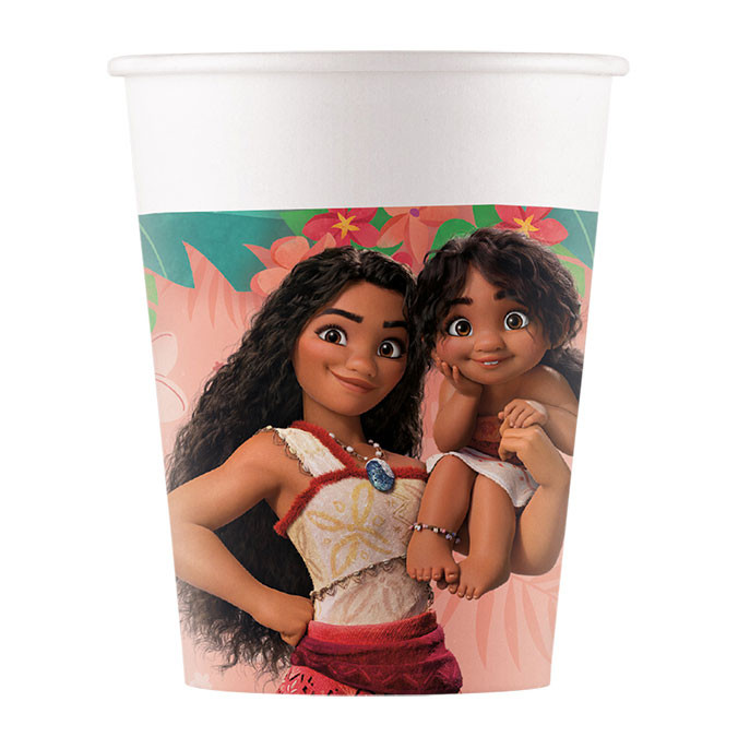 Disney Vaiana Sailing Spirit 8 Stück Papierbecher 200 ml FSC