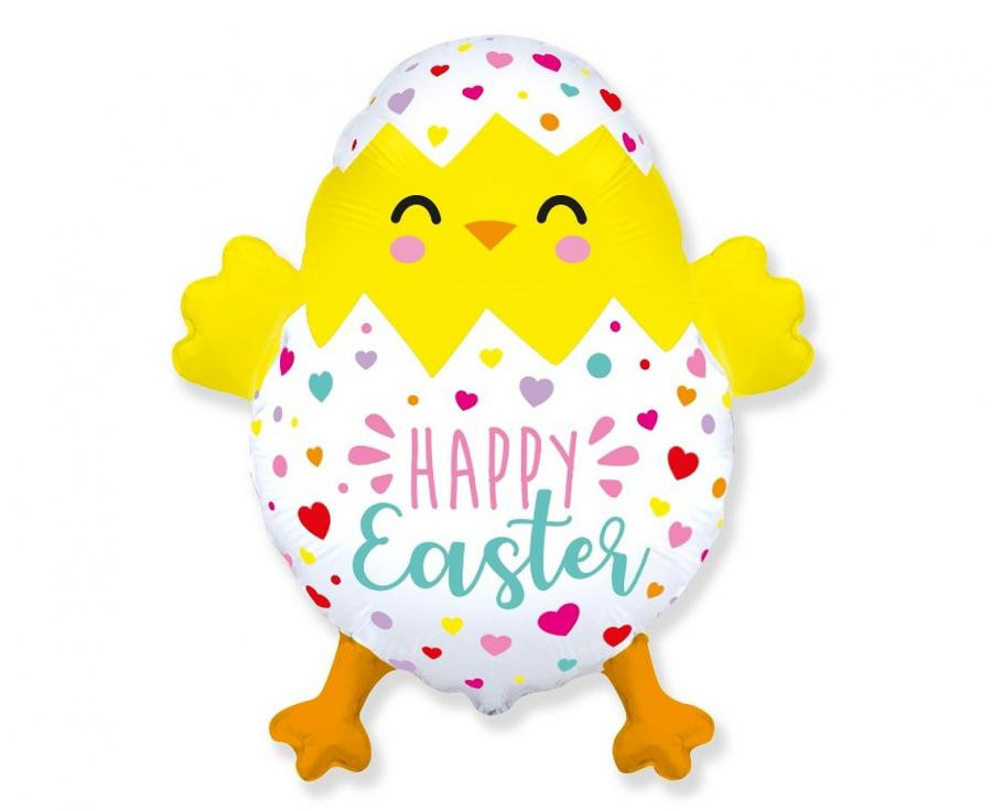 Ostern Happy Chicken Folienballon 81 cm (WP)
