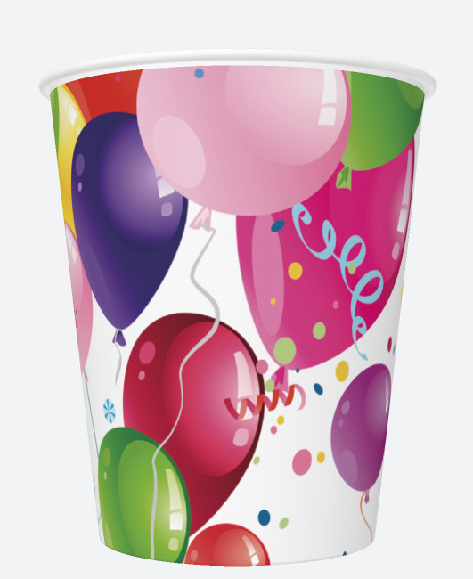 Ballon Party Papierbecher 8 Stk 250 ml