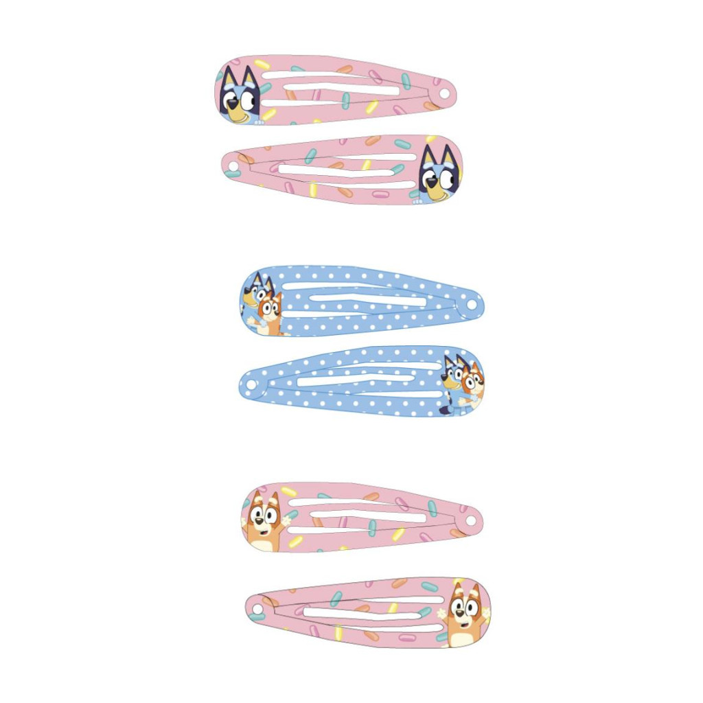 Bluey Dots Haarklammer-Set, 6 Stk