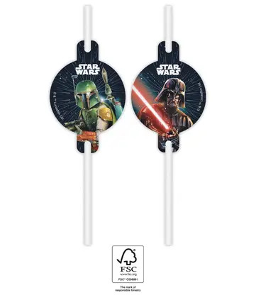 Star Wars Galaxy Papierstrohhalm, 4er-Set FSC