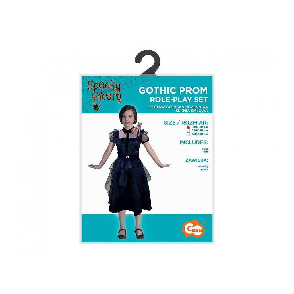 Halloween Gothic Prom Schulmädchen Kostüm 110/120 cm
