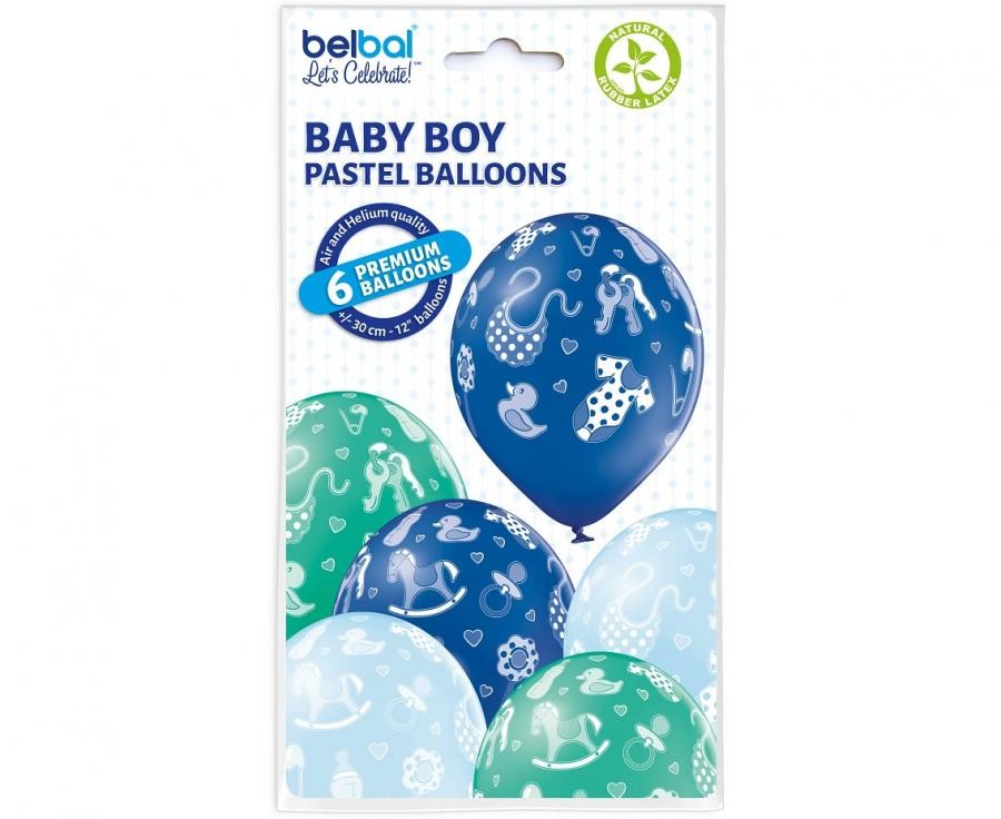 Baby Baby Boy Blauer Boy Ballon, 6 Stck 12 Zoll (30cm)