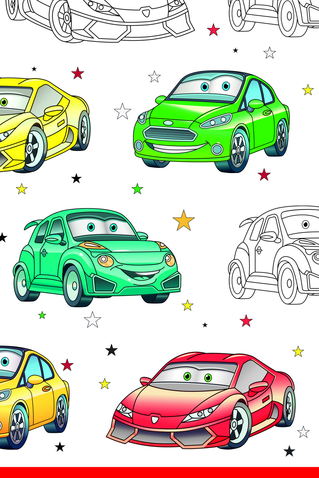 Wagen Cartoon Papier Tischdecke 120x180 cm
