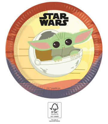 Star Wars The Mandalorian Pappteller 8 Stk 23 cm FSC