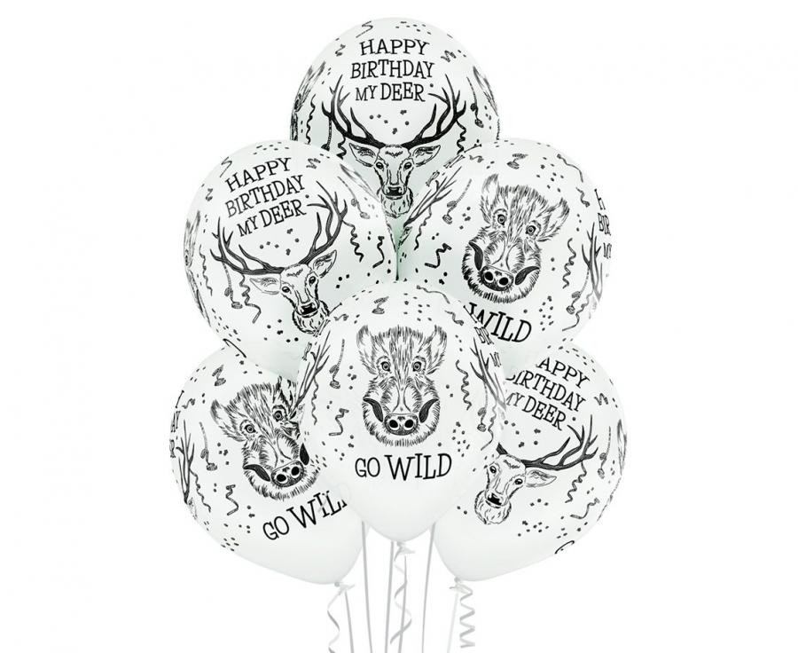 Tiere Wild Hirsch Ballon, 6 Stk 12 Zoll (30 cm)