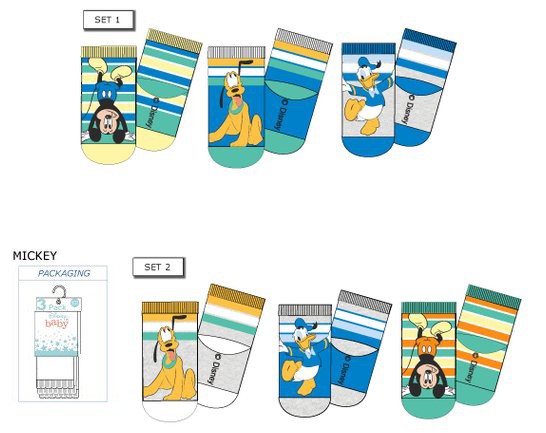 Disney Mickey  Baby-Socken 0-12 Monate