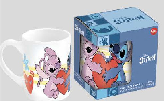 Disney Lilo und Stitch Heart Porzellanbecher 235 ml (8 oz) In Geschenkbox