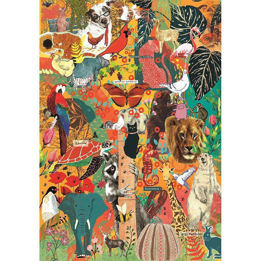 Tiere Botanics 1000-teiliges Compact Puzzle Clementoni