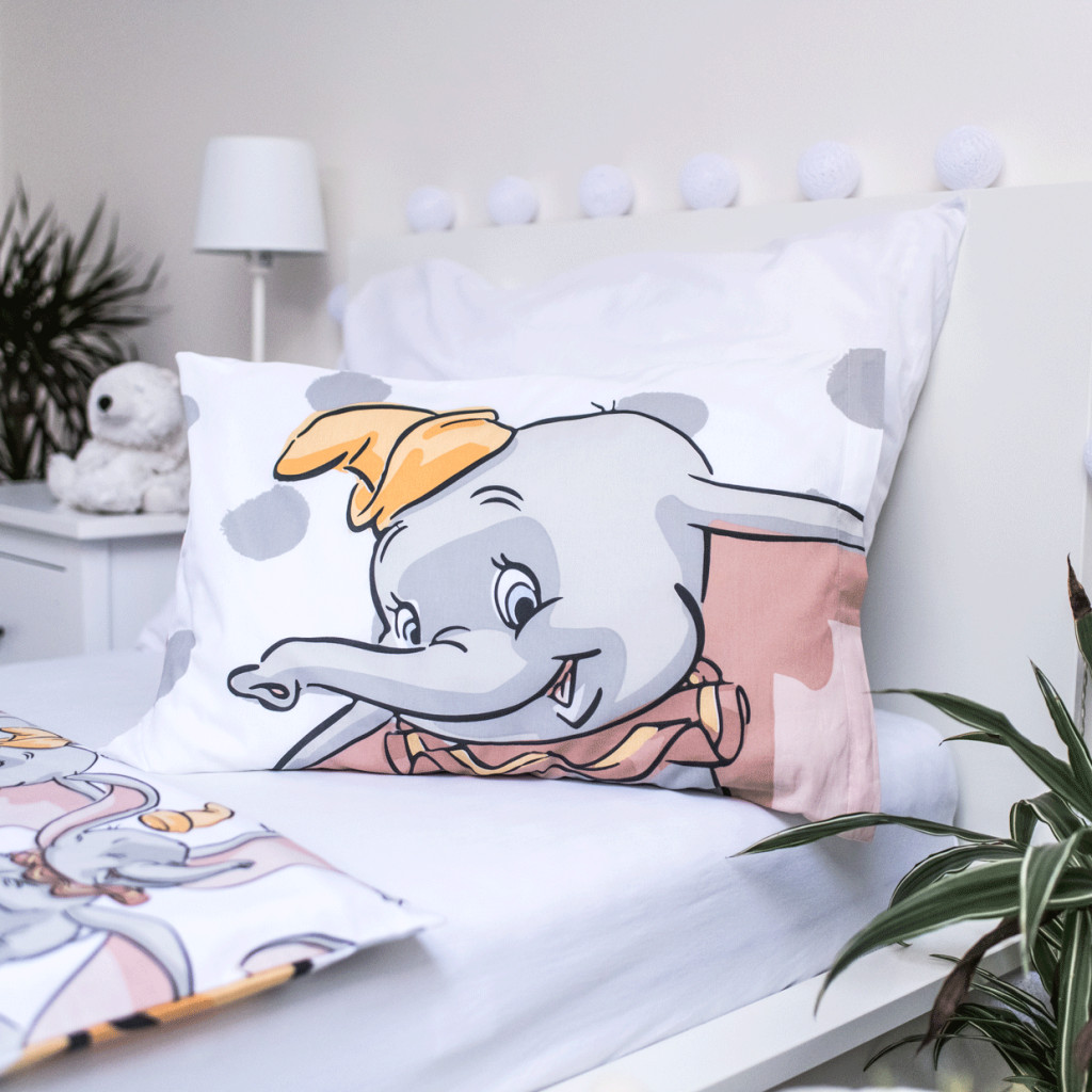 Disney Dumbo Dots Kinderbettwäsche 100×135cm, 40×60 cm
