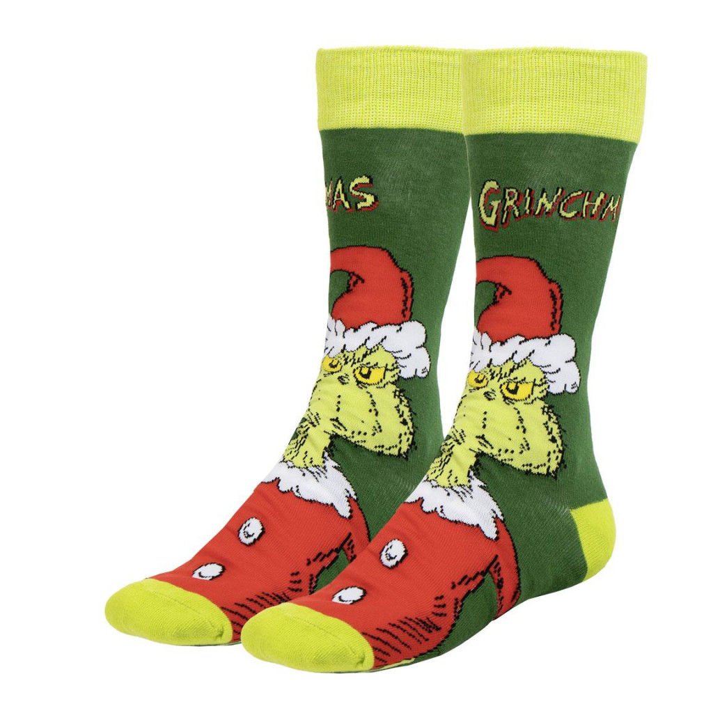 Der Grinch Gift Erwachsenen lange Socken Set in Geschenkbox