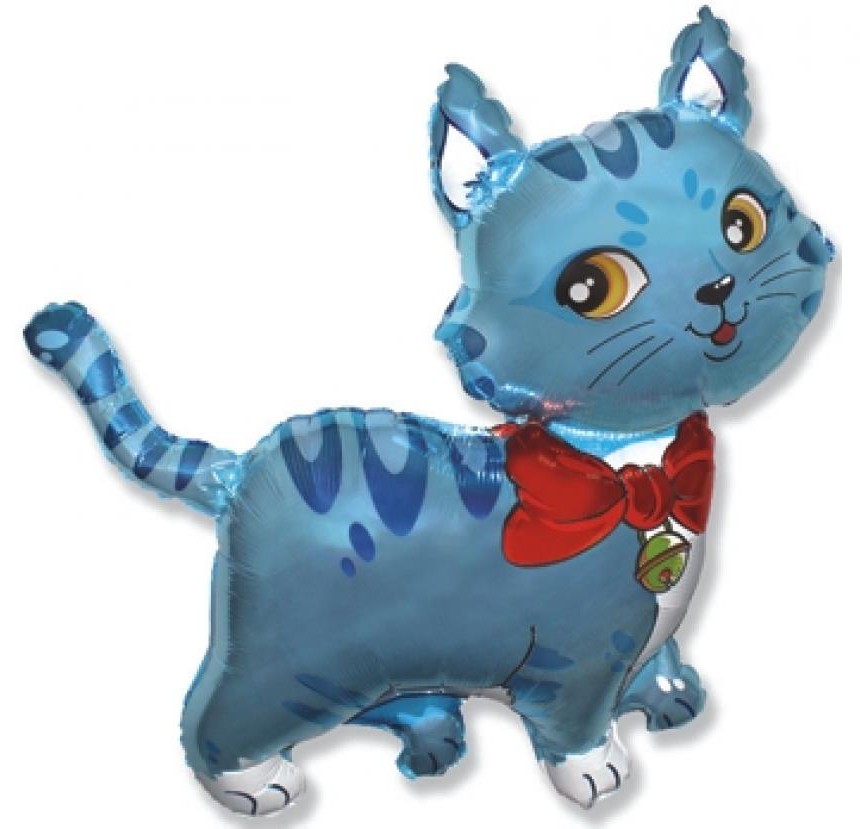 Katze Blue Katzenfolienballon 36 cm (WP)