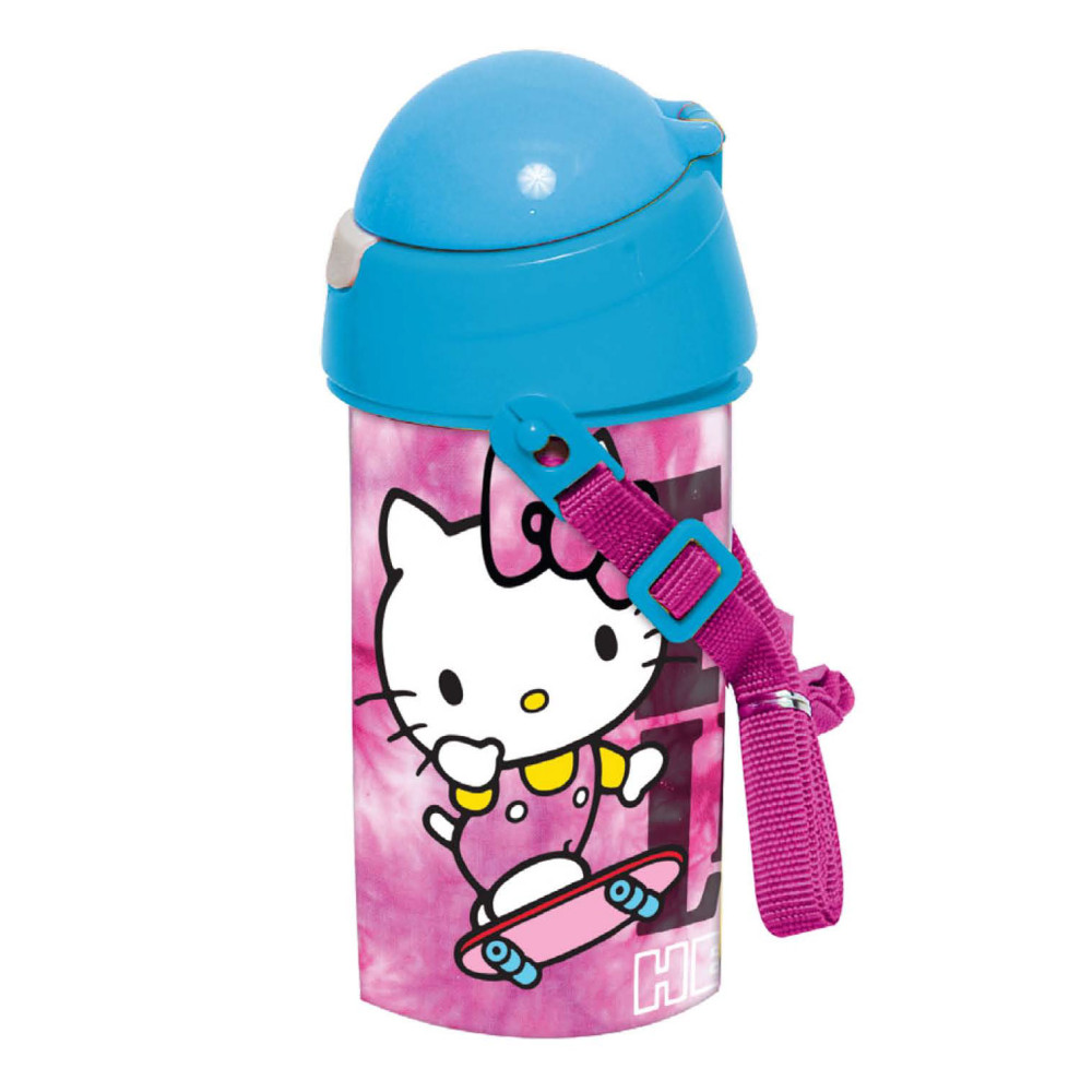 Hello Kitty Skateboard Trinkflasche, Sportflasche 500 ml