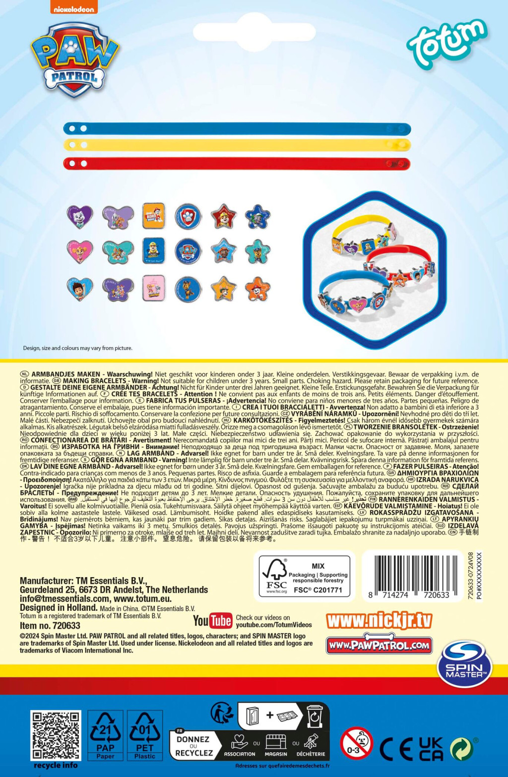 Paw Patrol Team Armband-Bastelset